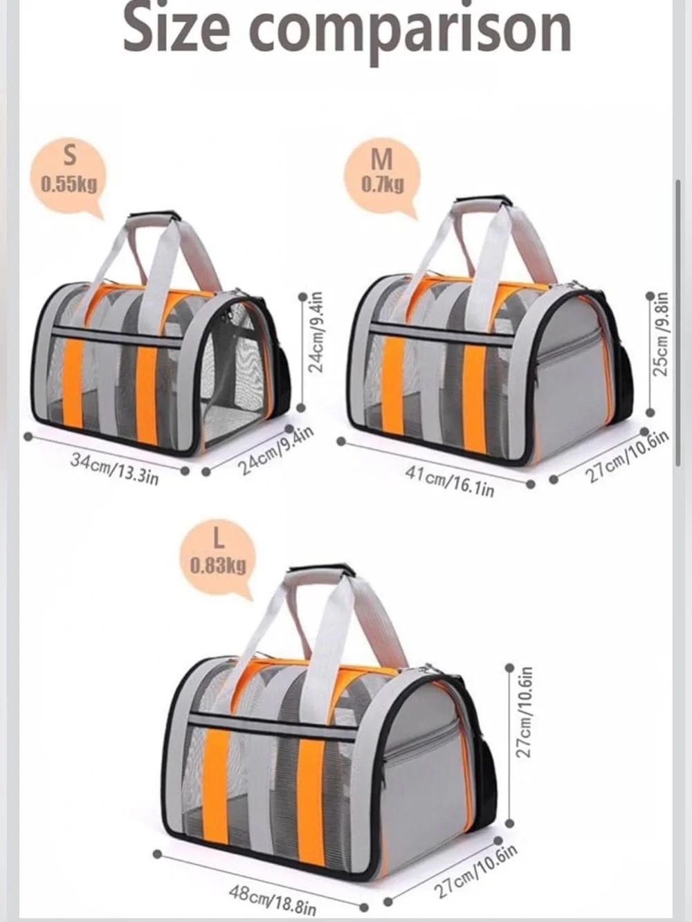 Summer Cat Carrier Bag Soft-Sided Travel Ready Ventilated Mesh Secure Lock